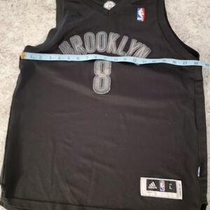 ♡Adidas Kids Black Brooklyn Williams  Basketball Jersey Large A13